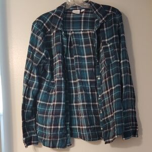 BP Teal and Black Flannel Shirt